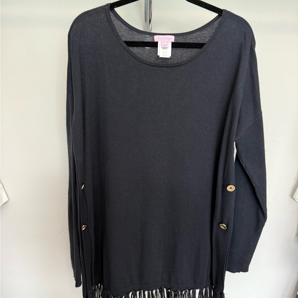 Lilly Pulitzer Ramona Fringe Sweater with Button Detail - Picture 2 of 6